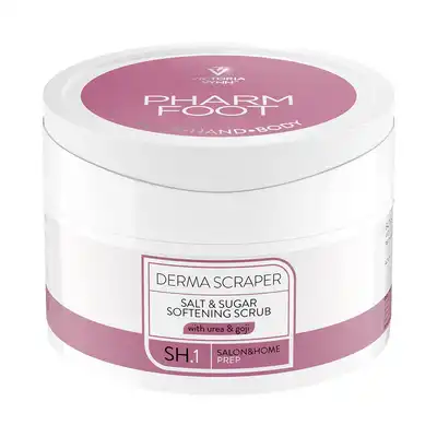 Pharm Foot Derma Scraper Zmiękczający Peeling Solno-Cukrowy Z Mocznikiem I Ekstraktem Z Jagód Goji / 200g