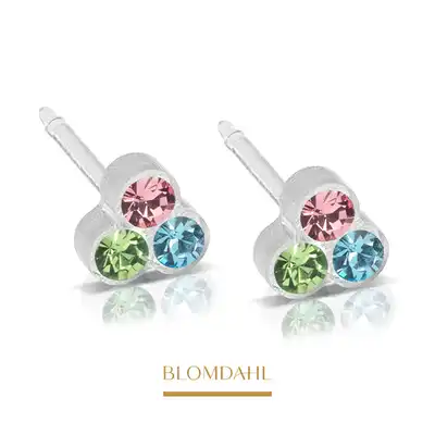 Blomdahl -  Kolczyk Clover Light Fantasy 6 mm SFJ Para