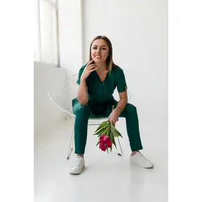 Rena Fartuszek Tunika Wiązana Nr 194 Butelkowa Zieleń