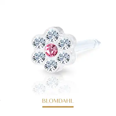 Blomdahl -  Kolczyk Daisy Crystal/ Rose 5 mm Para