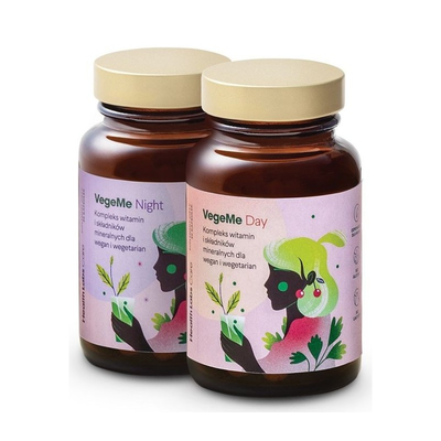 Health Labs Care VegeMe Codzienne Wsparcie I Uzupełnienie Diety Roślinnej VegeMe Day + VegeMe Night 2x30 Kapsułek