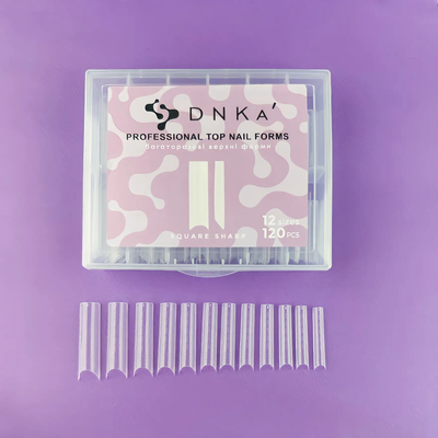 DNKa Formy Do Paznokci Reusable Upper Nail Forms Square Sharp 120pcs
