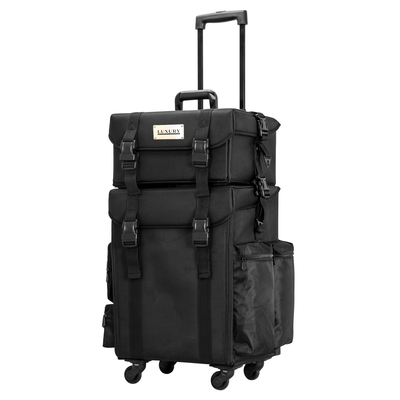 Luxury Makeup Bag Kufer Wizażysty Duży - Walizka Wizażysty Luxury 2w1 Czarna