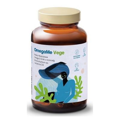 Health Labs Care OmegaMe Vege Kwasy Tłuszczowe Omega 3 DHA Z Alg Morskich Z Witaminą D3 60 Kapsułek
