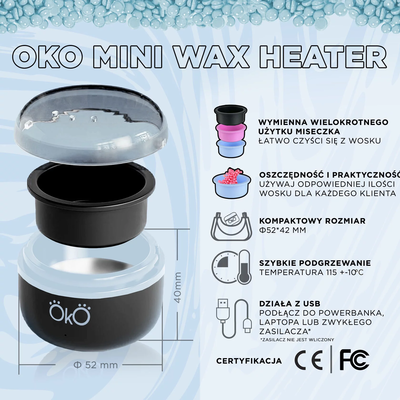 OKO Podgrzewacz Do Wosku OKO Mini Wax Heater, Czarny