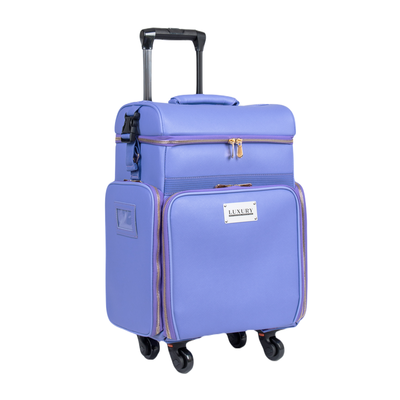 Luxury Makeup Bag Kufer Kosmetyczny - Walizka Wizażysty Średnia Luxury LX-P56 Pastelowa Lawenda