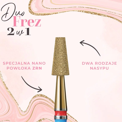 IQ Nails Frez Diamentowy Ścięty Stożek V104.171.FM.031_ZRN 2w1 Duo Frez