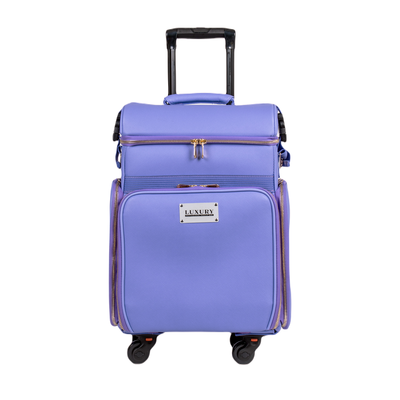 Luxury Makeup Bag Kufer Kosmetyczny - Walizka Wizażysty Średnia Luxury LX-P56 Pastelowa Lawenda