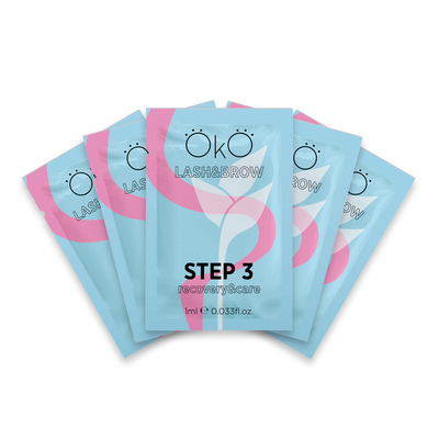 OKO Środek Do Laminowania Rzęs I Brwi Step 3 Care &amp; Recovery, Pudełko 5 Saszetek