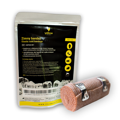 Yellow Sport Bandaż Chłodzący Elastyczny - 7,5cm X 3,2m Beżowy