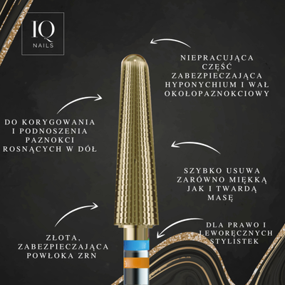 IQN Frez Magic Refresh By Marcelina Rawka Do Skorygowania Paznokci Rosnących W Dół - Delikatny Stożek