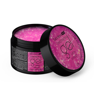 Excellent PRO Thixotropy Gel With Effect Mermaid Foil #1 15g