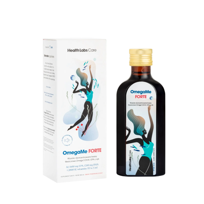 Health Labs Care OmegaMe FORTE Wysoko Skoncentrowane Kwasy Omega 3 DHA I EPA Z Ryb W Płynie 160 ml