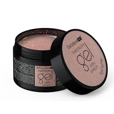 Excellent PRO Thixotropy Gel With Effect Foil Latte 15g