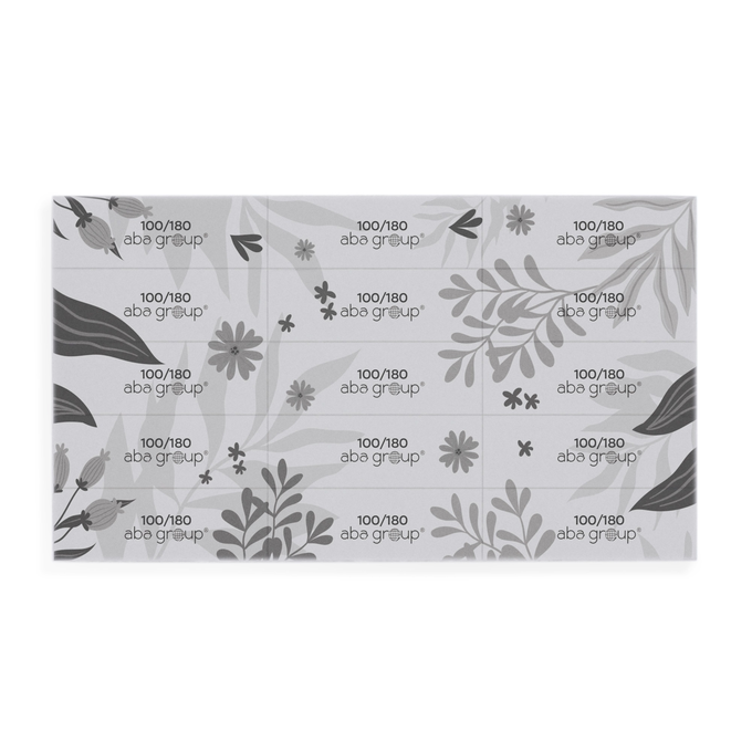 Aba Group Tear-Off Buffer Flowers Blok Jednorazowych Polerek Do Odrywania “Flowers” 100/180, 15 Sztuk