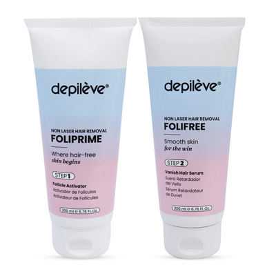 Depileve Folifree Zestaw Do Trwałego Usuwania Włosów 2x200 Ml