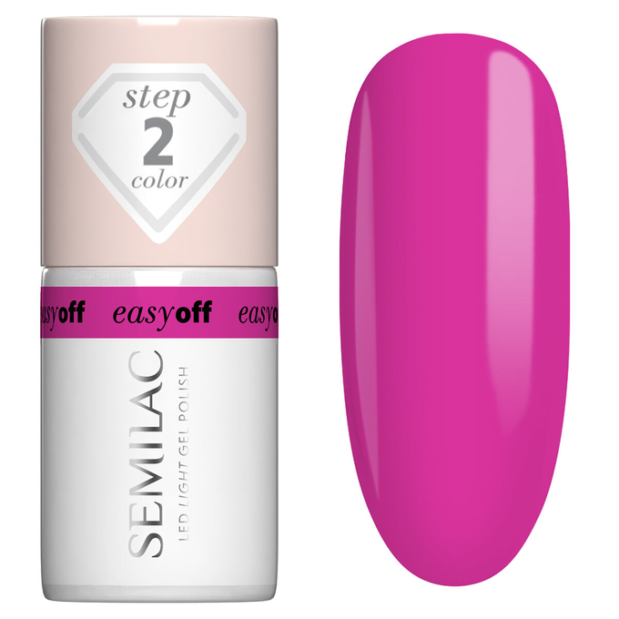 Semilac Lakier Do Paznokci Led Light L16 EASY OFF Magenta Crush 7 ml