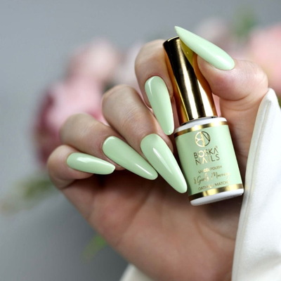 Boska Nails Lakier Hybrydowy That's Girl's Morning Oatmilk Matcha No 565 6ml